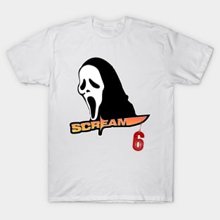 scream VI  (Scream 6)  scary horror movie graphic design by ironpalette T-Shirt